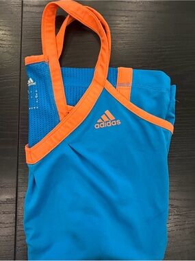 Adidas  Blue & Orange Active /Workout Tank Top